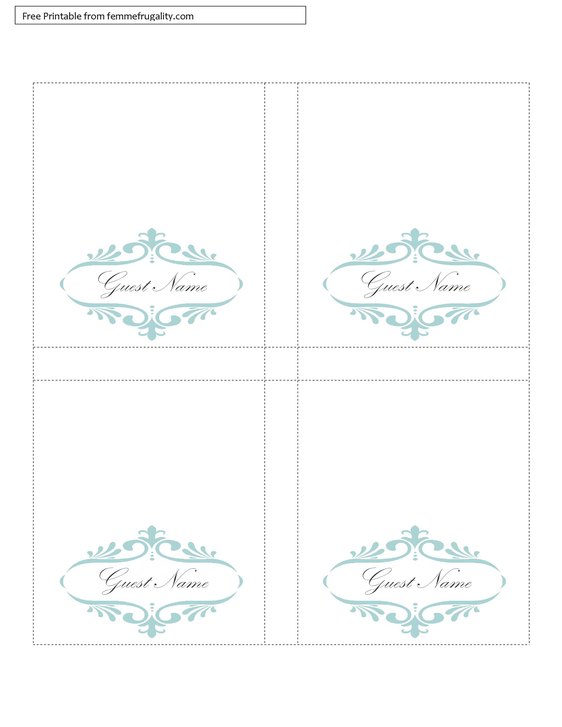 Free printable table tent card template example for mac